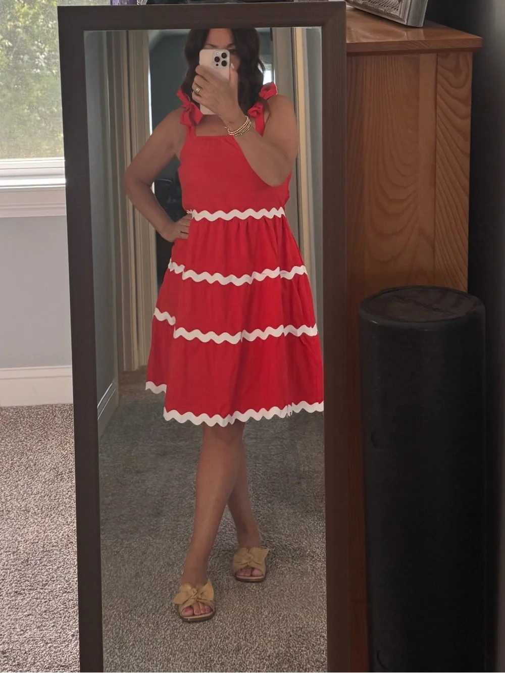 Red  Ric-rac  Sundress - Picture 4 of 8